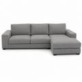 Canapé angle droit contemporain gris pierre 252x168x86 cm