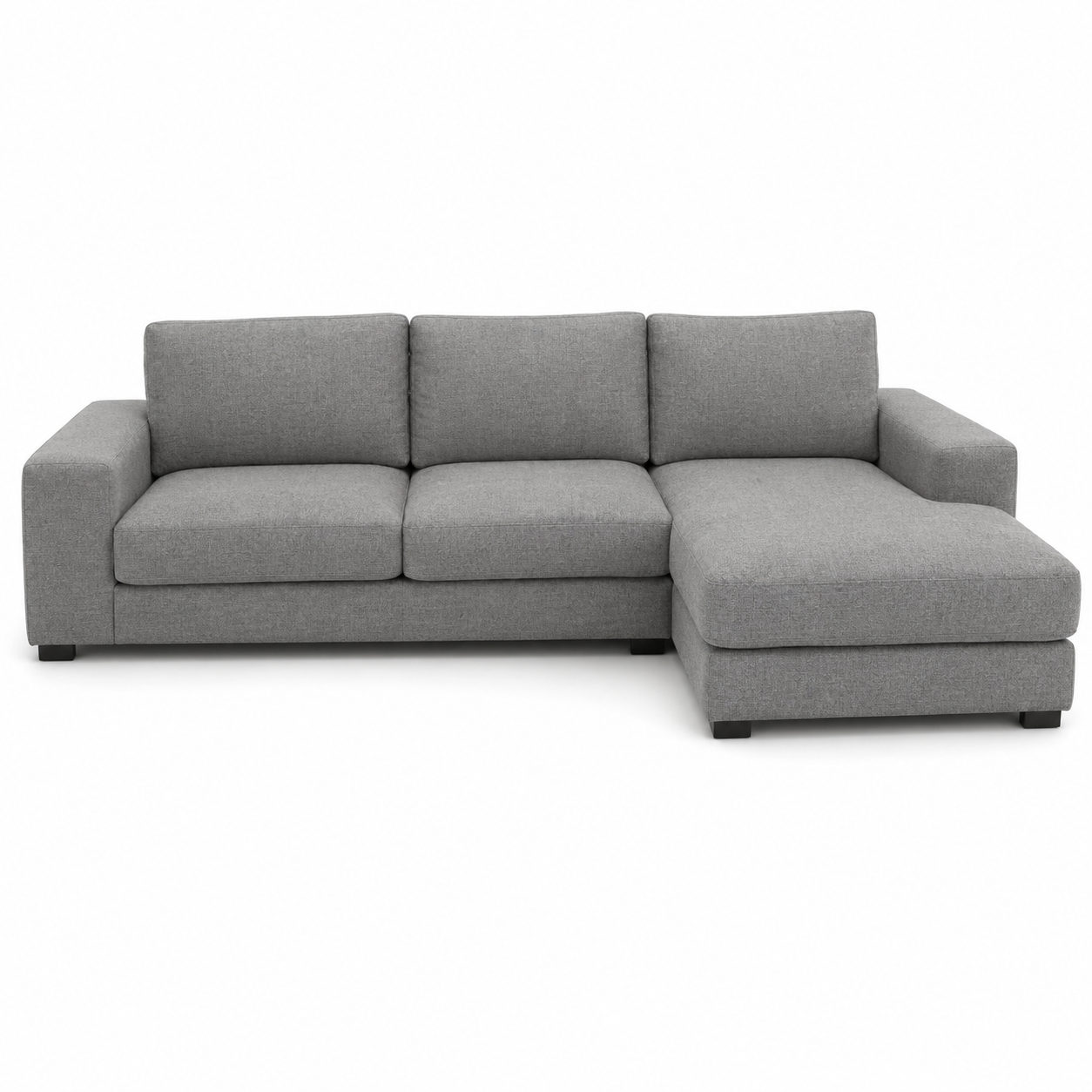 Canapé angle droit contemporain gris pierre 252x168x86 cm