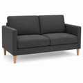 Canapé banquette 2 places minimaliste anthracite 160x78x74 cm