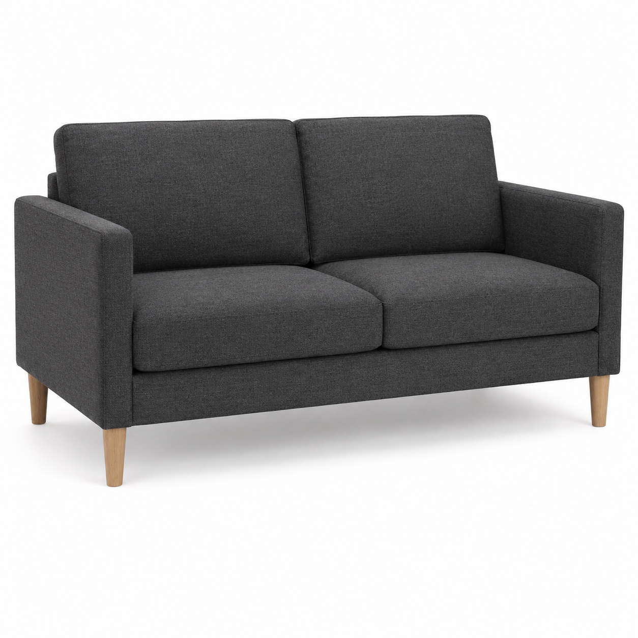 Canapé banquette 2 places minimaliste anthracite 160x78x74 cm