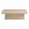Table basse effet travertin beige 100x55x38 cm