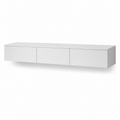 Meuble TV suspendu blanc mat 160x35x30 cm