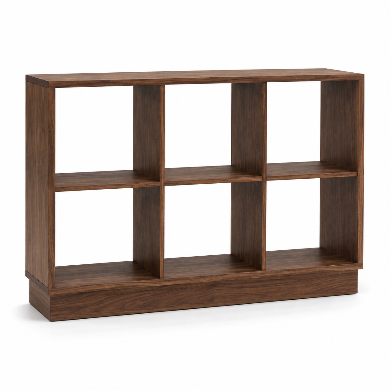 Bibliothèque basse noyer 120x35x90 cm