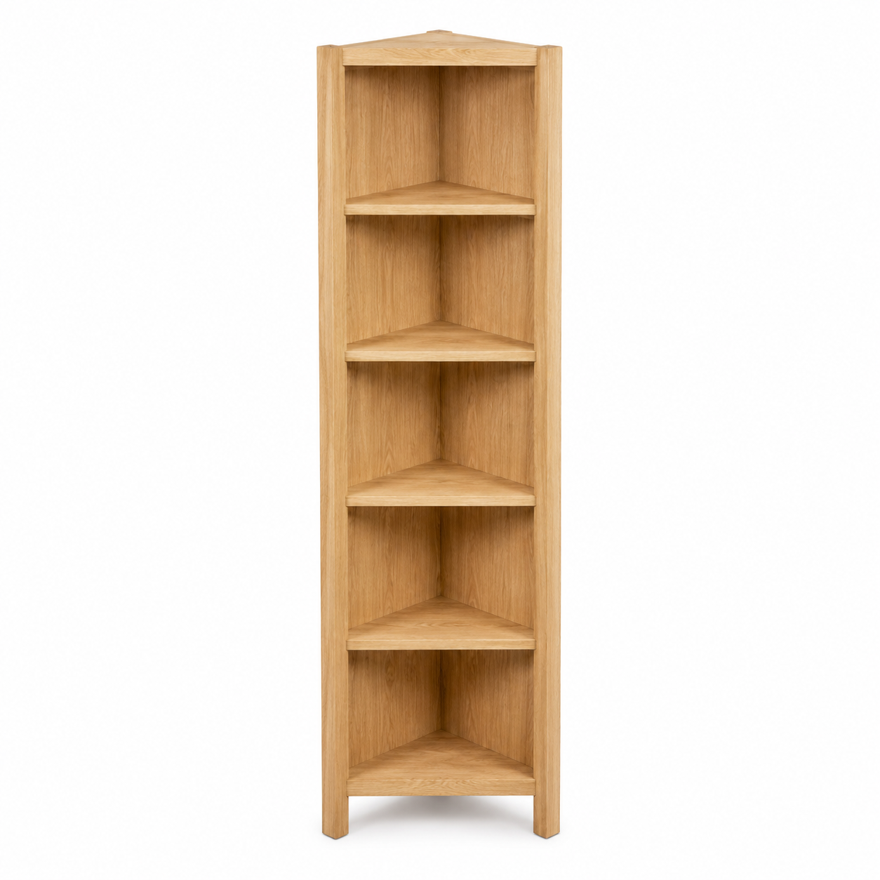 Bibliothèque angle chêne clair 45x45x175 cm
